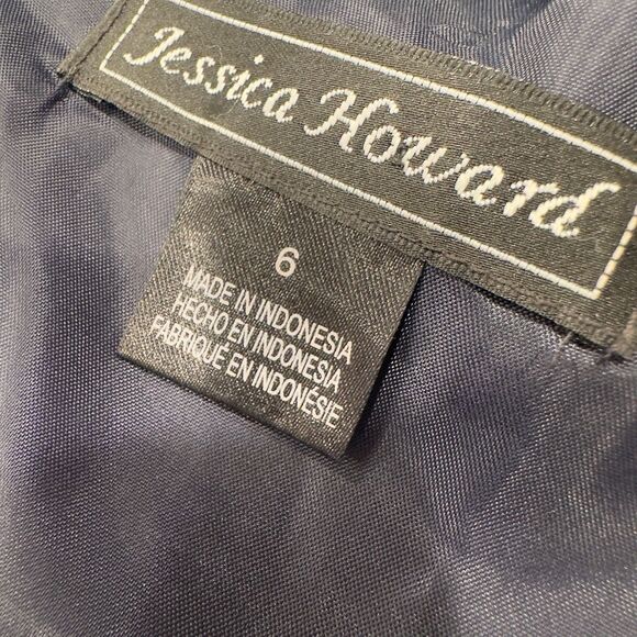 JESSICA HOWARD Sz 6  Flutter-Sleeve Black /pink  Floral Fit & Flare Short Dress - Picture 12 of 12